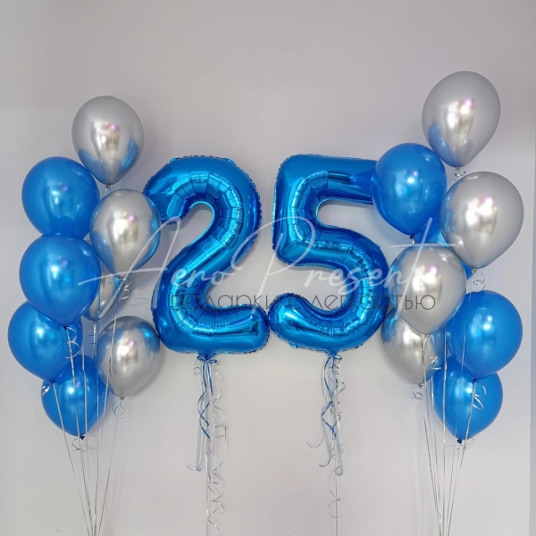 Набор шаров "Синий блеск"